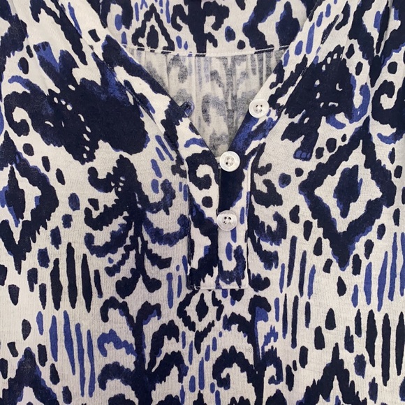 Lilly Pulitzer Blue & White Blouse - Size XS - Picture 4 of 7